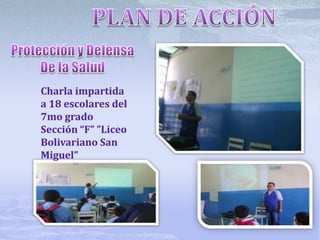 DiagnósticoObservación del P.E.I.CEspacio Salud y Vida  Acciones Pendientes Implantación de acciones Preventivas Por medio de los programas  institucionales 