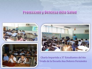 PLAN DE ACCIÓNProtección y Defensa dela SaludObjetivo General: Difusión de los  programas de Atención Primaria de la DiscapacidadObjetivos Específicos Propiciar charlas a los alumnos 7mo. Grado sección “F”  del  Liceo Bolivariano San Miguel y Escuela Estadal Ana Dolores Fernández sobre Embarazo a temprana edad .Divulgar   la Prevención de la Discapacidad  a través  un  Programa Radial en  la emisora Contacto 93.7 FM de  la ciudad de San Cristóbal .