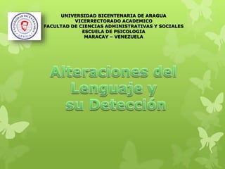 UNIVERSIDAD BICENTENARIA DE ARAGUA
VICERRECTORADO ACADEMICO
FACULTAD DE CIENCIAS ADMINISTRATIVAS Y SOCIALES
ESCUELA DE PSICOLOGIA
MARACAY – VENEZUELA
 
