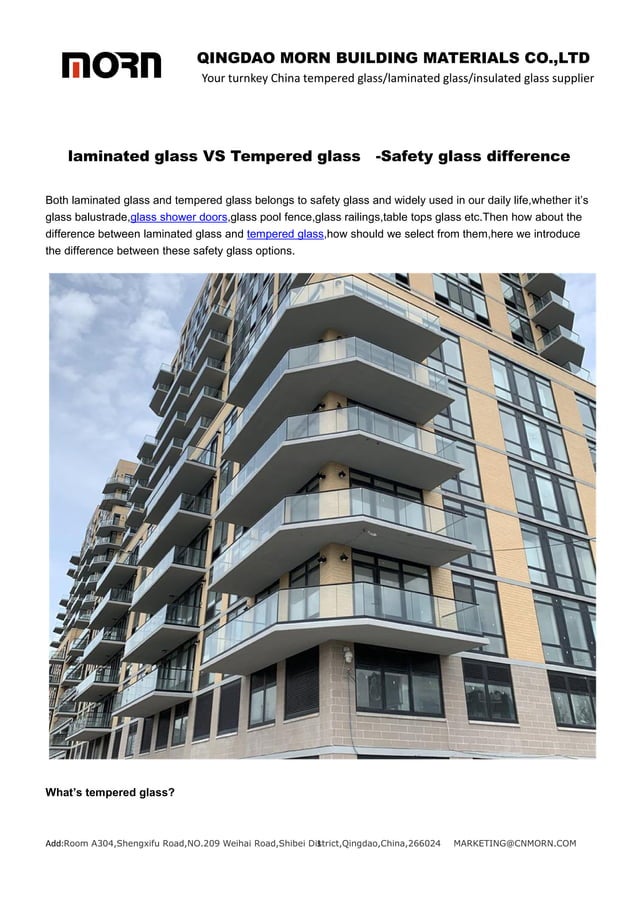 Laminated glass vs tempered glass safety glass difference PDF