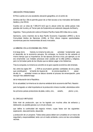 La minera en el peru | DOCX