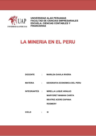 La minera en el peru | DOCX
