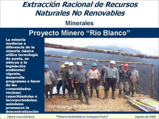 LA MINERIA ARTESANAL Y EL MEDIO AMBIENTE EN LA REGION PIURA | PPT