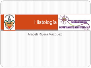 Histología

Araceli Rivera Vázquez
 