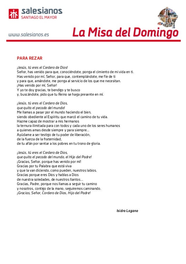 La misa del domingo 15 enero