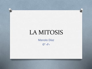 LA MITOSIS
Manolo Díaz
6º «F»
 