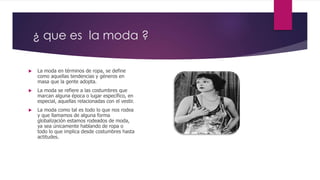 La moda actual | PPTX