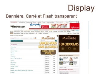 Bannière, Carré et Flash transparent Display 