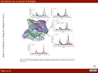 !42
0
50
100
1994 1995 1996 1997 1998 1999
Time [h]
Q[m3
/s]
Measured
Hymod
Model
Discharge
Ed ecco un risultato
che va commentato* ….
*Entrambe le simulazioni rispettano il bilancio di massa
Tanto lavoro … per questo ?
Rigon et al.
 