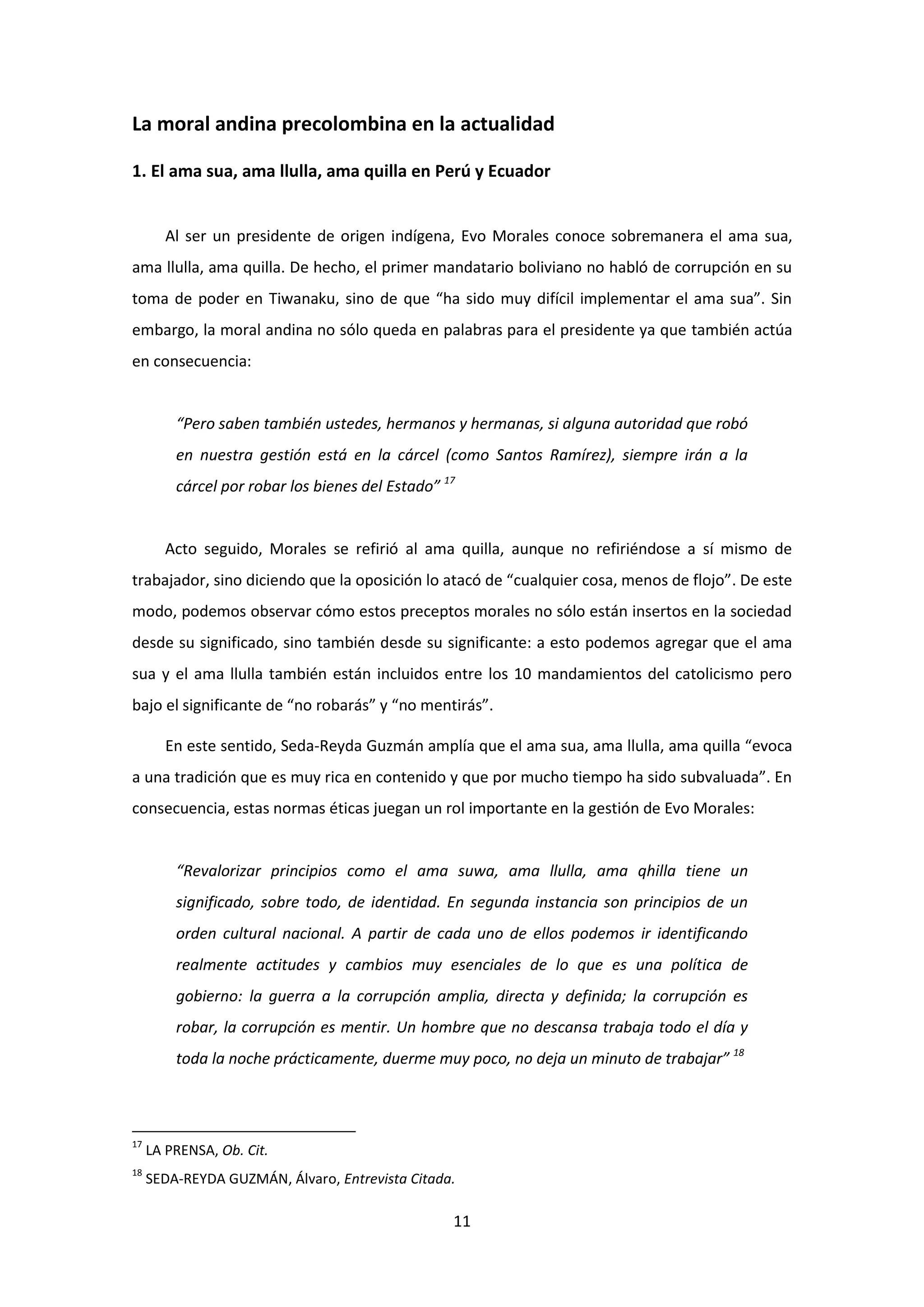 La influencia de la moral andina precolombina en la filosofía político ...