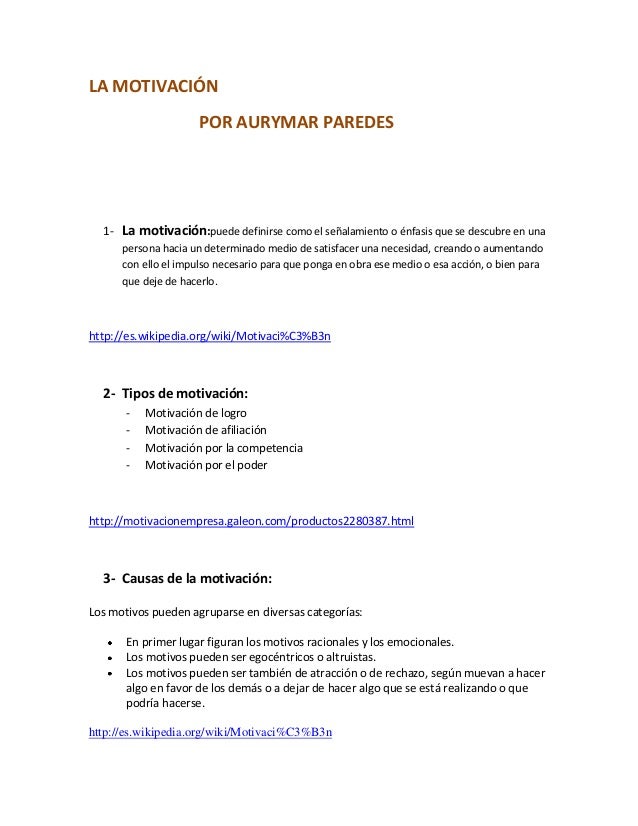 la motivación aurymar