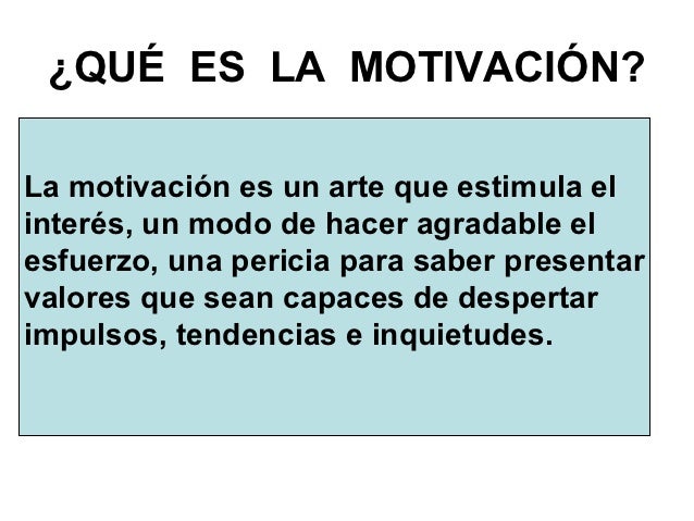 La motivacion