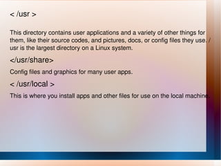 Usually the root directory contains only subdirectories .  