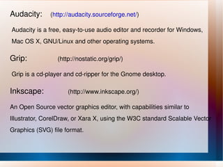 < /usr/bin > / usr/bin in turn contains applications for the system's users. < /dev > The devices that are available to a Linux system.In Linux, devices are treated like files and you can read and write devices like they were files. < /etc > The configuration files for the Linux system.  Most of these files are text files and can be edited by hand. < /home > This is where users keep their personal files are allowed to write files.  