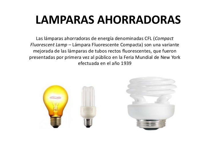 Lamparas ahorradoras