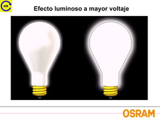 Efecto luminoso a mayor voltaje
 