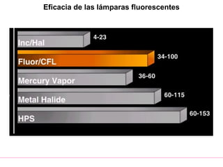 Eficacia de las lámparas fluorescentes
 