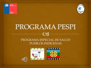 PROGRAMA ESPECIAL DE SALUD
PUEBLOS INDIGENAS

 