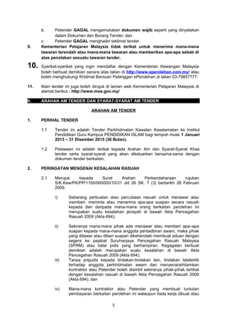 Dokumen Tender | DOC