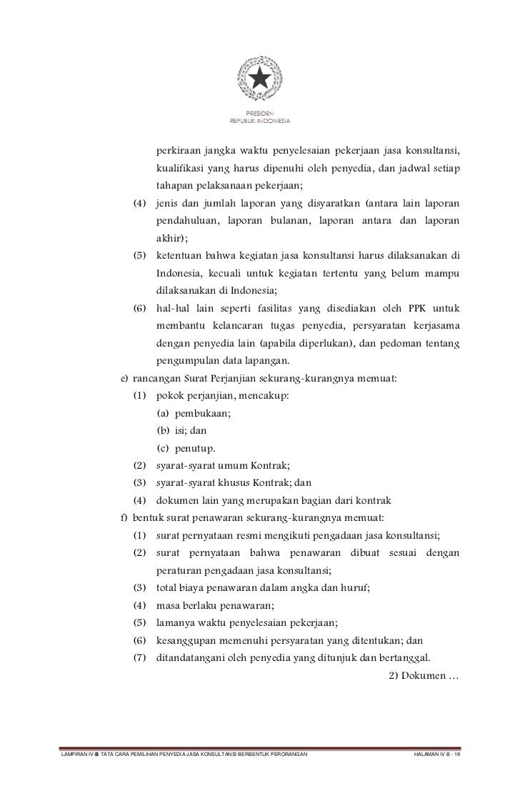 contoh spesifikasi teknis jasa konsultansi Lampiran IVB Pengadaan Jasa Konsultansi Perorangan contoh spesifikasi teknis jasa konsultansi Lampiran IVB Pengadaan Jasa Konsultansi Perorangan