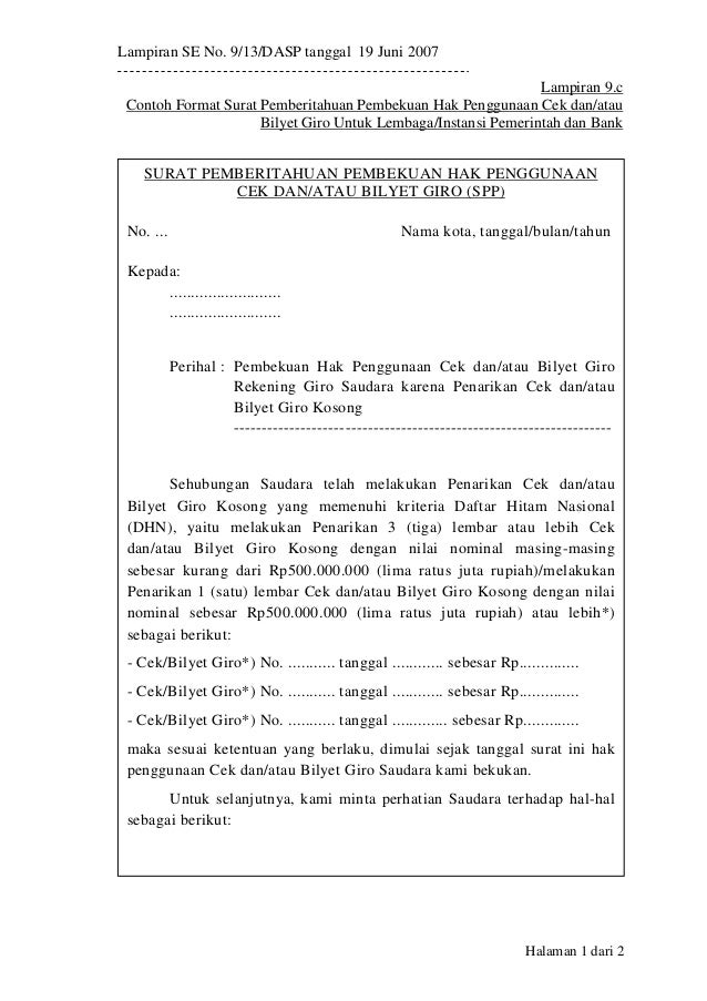 Contoh Surat Perubahan Specimen Tanda Tangan Bank Contoh Seputar Surat