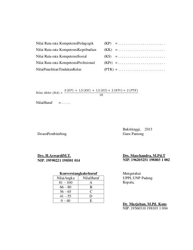 Lampiran 9 instrumen penilaian ptk