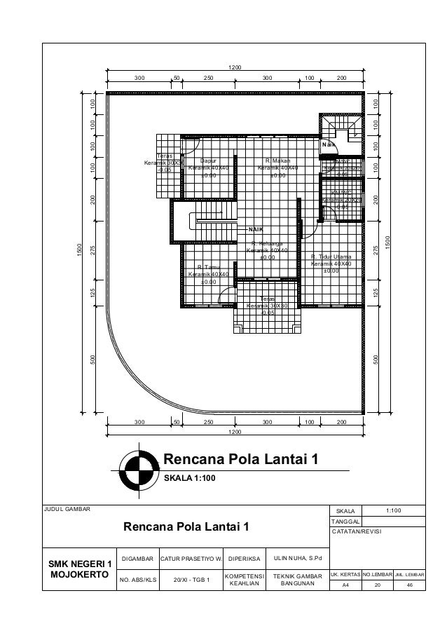 Gambar Denah Rumah Skala 1 100 ~ gambar keren terbaik