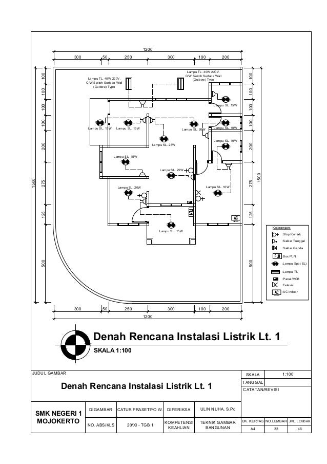 Gambar Kerja Rumah 2 Lantai Gambar Arsitektural 