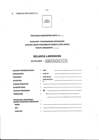 Lampiran permendagri nomor 13 tahun 2006 b