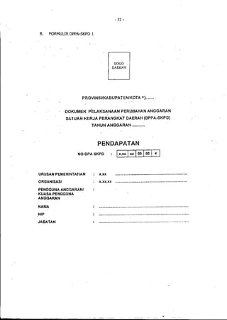 Lampiran permendagri nomor 13 tahun 2006 c