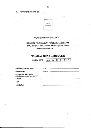 Lampiran permendagri nomor 13 tahun 2006 c