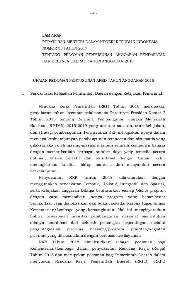 Lampiran permendagri nomor 33 tahun 2017