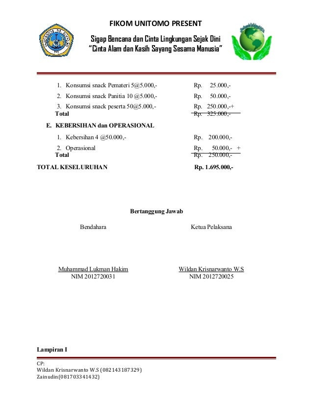 Lampiran proposal tugas manajemen pr