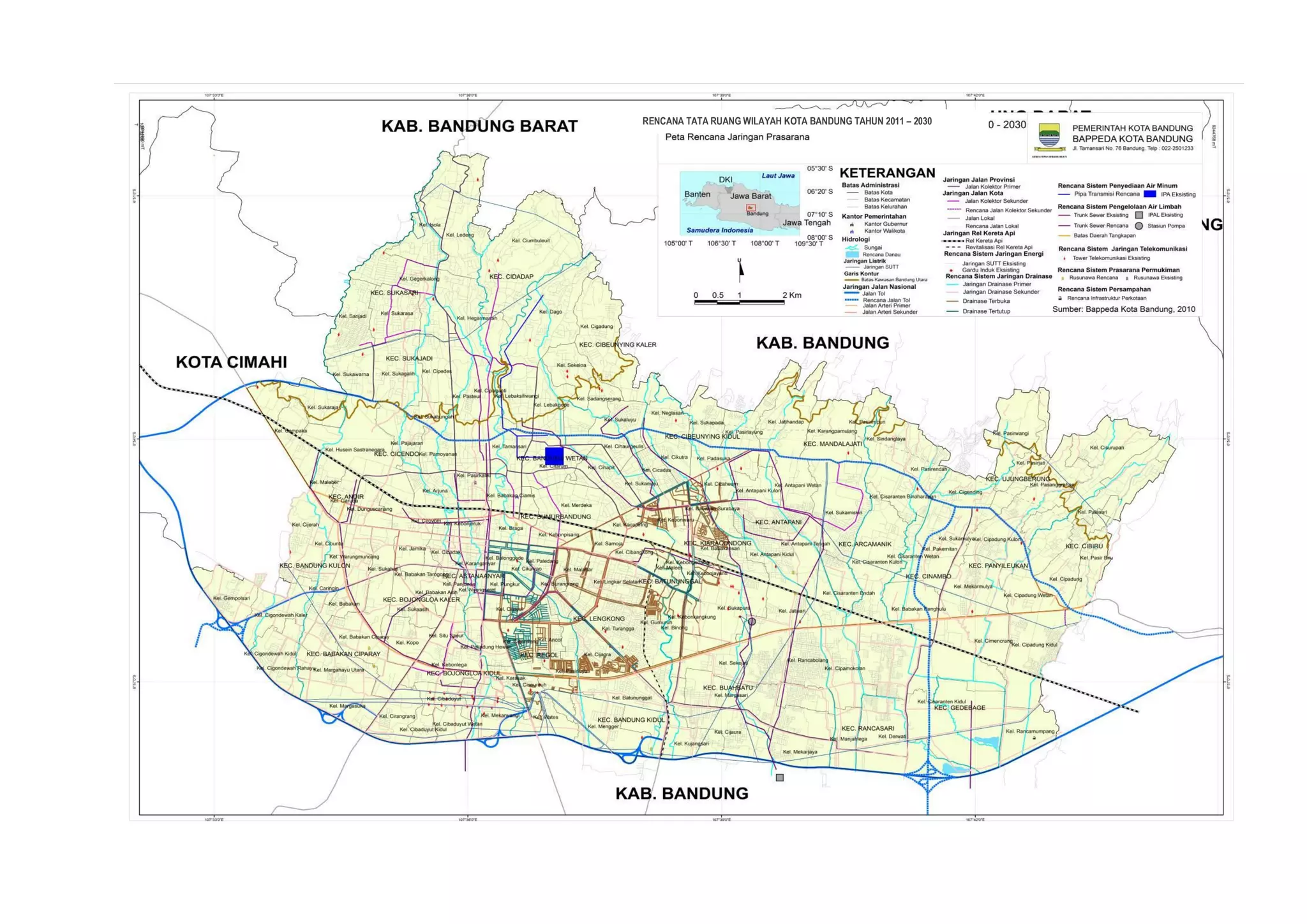 Pets Rdtr Lampiran raperda rtrw kota bandung (18.04.11) | PDF