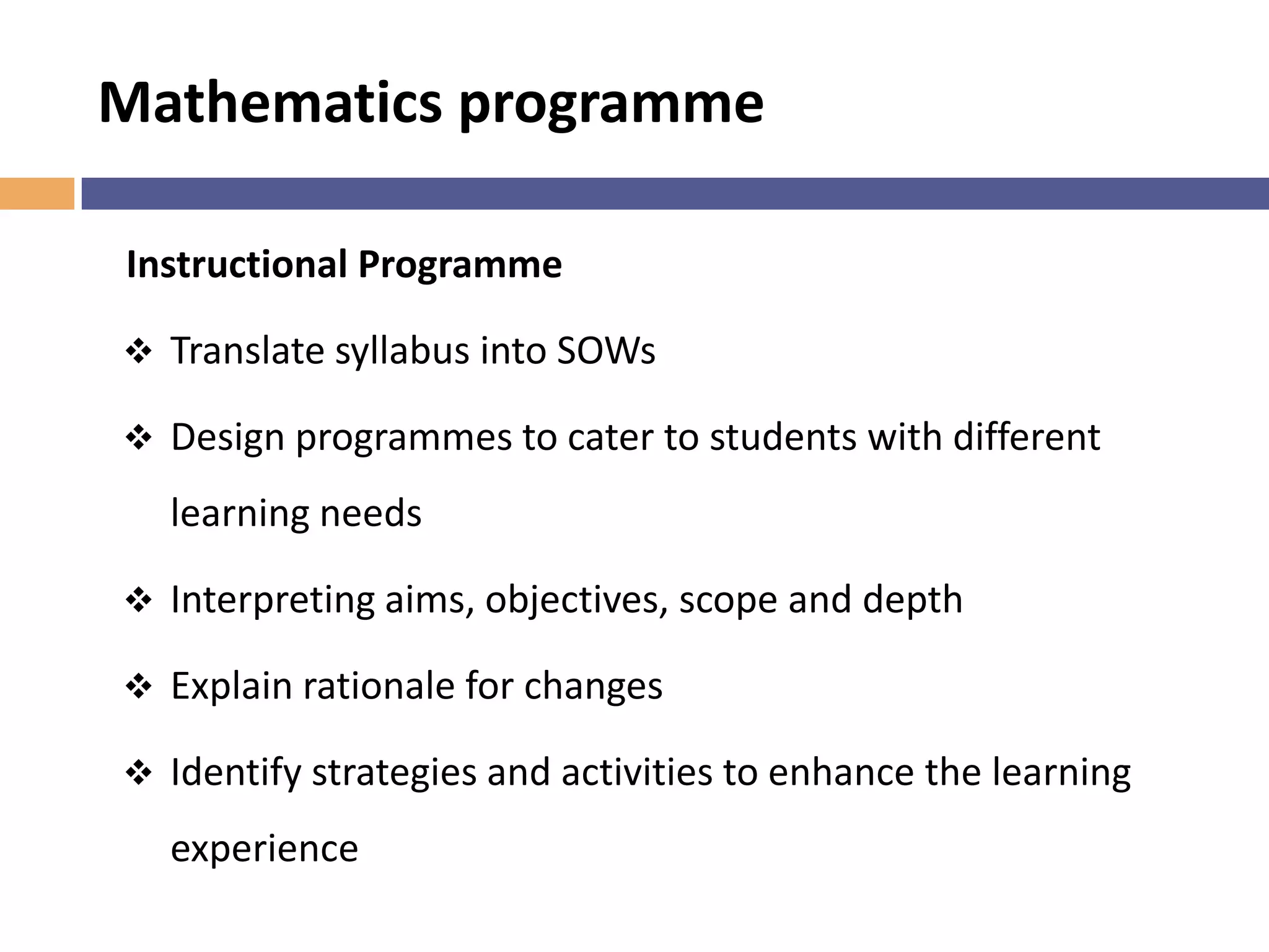 Curriculum
Content
What should my students learn?
Assessment
Did my students learn it?
Pedagogy
How should my students learn?
Curriculum
CPA
 