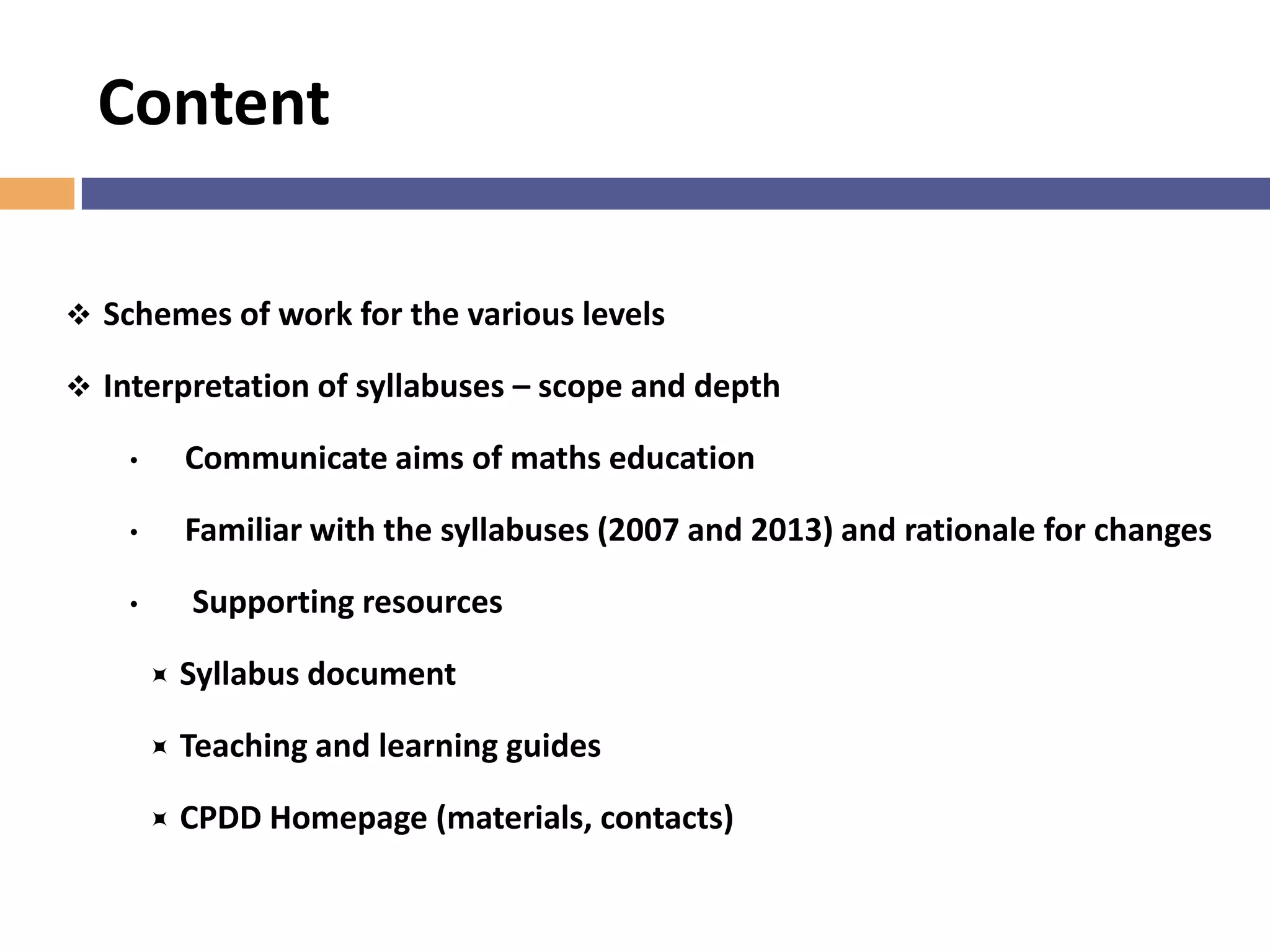 3 Principles of Teaching
 Principle 1: Teaching is for learning; learning is for
understanding; understanding is for reasoning and
applying and, ultimately problem solving.
 Principle 2: Teaching should build on students’
knowledge; take cognizance of students’ interests and
experiences; and engage them in active and reflective
learning.
 Principle 3: Teaching should connect to the real
world, harness ICT tools and emphasise 21st century
competencies.
 