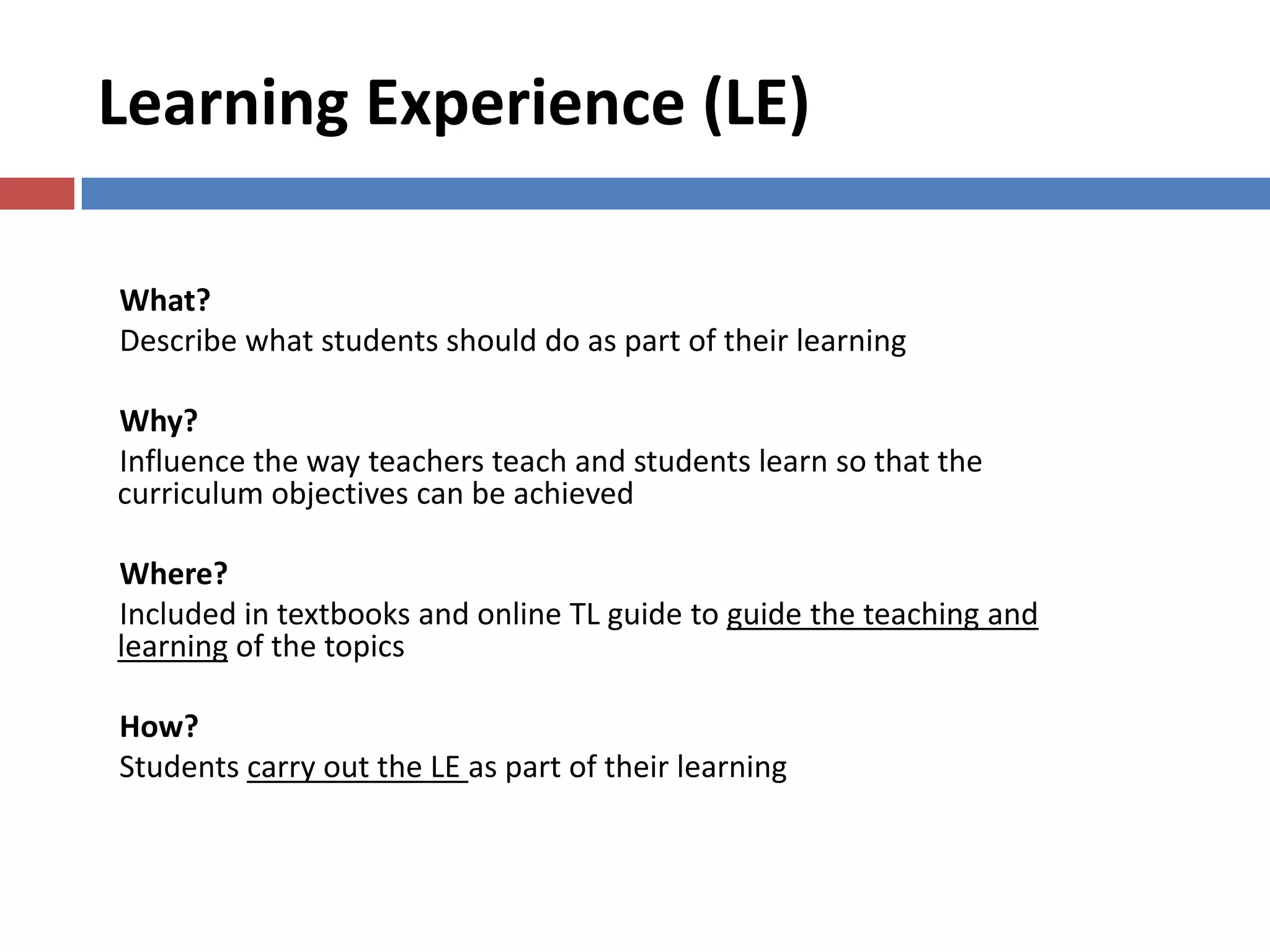LE matches the activities in TLG
(Teaching and Learning Guide, 2013)
LO1: Count and tell the number of objects in a given set.
LO2: Number notation, representation and place value (tens, ones)
LO3: Reading and writing numbers in numerals and in words
 