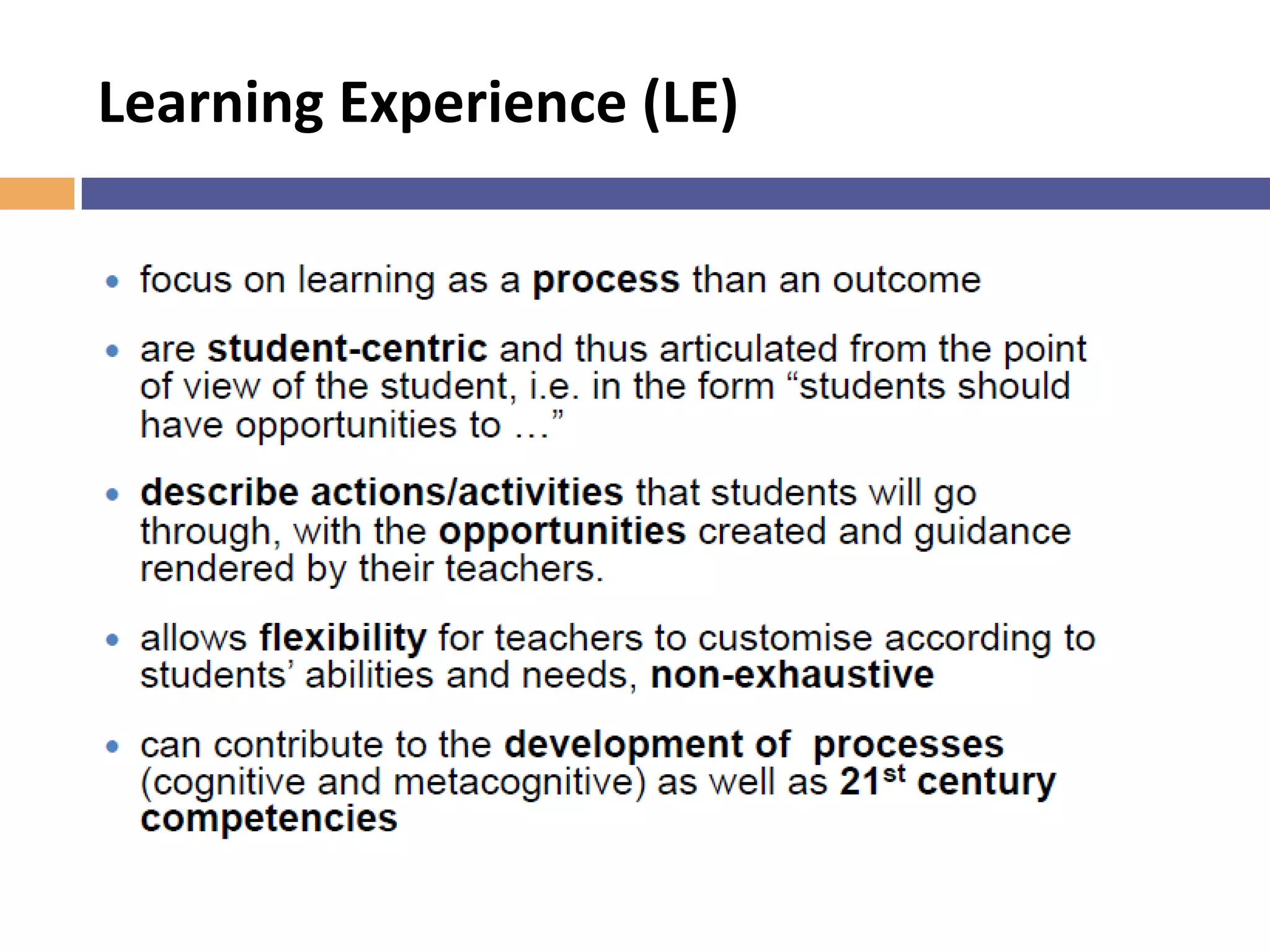 LE matches the activities in TLG
 