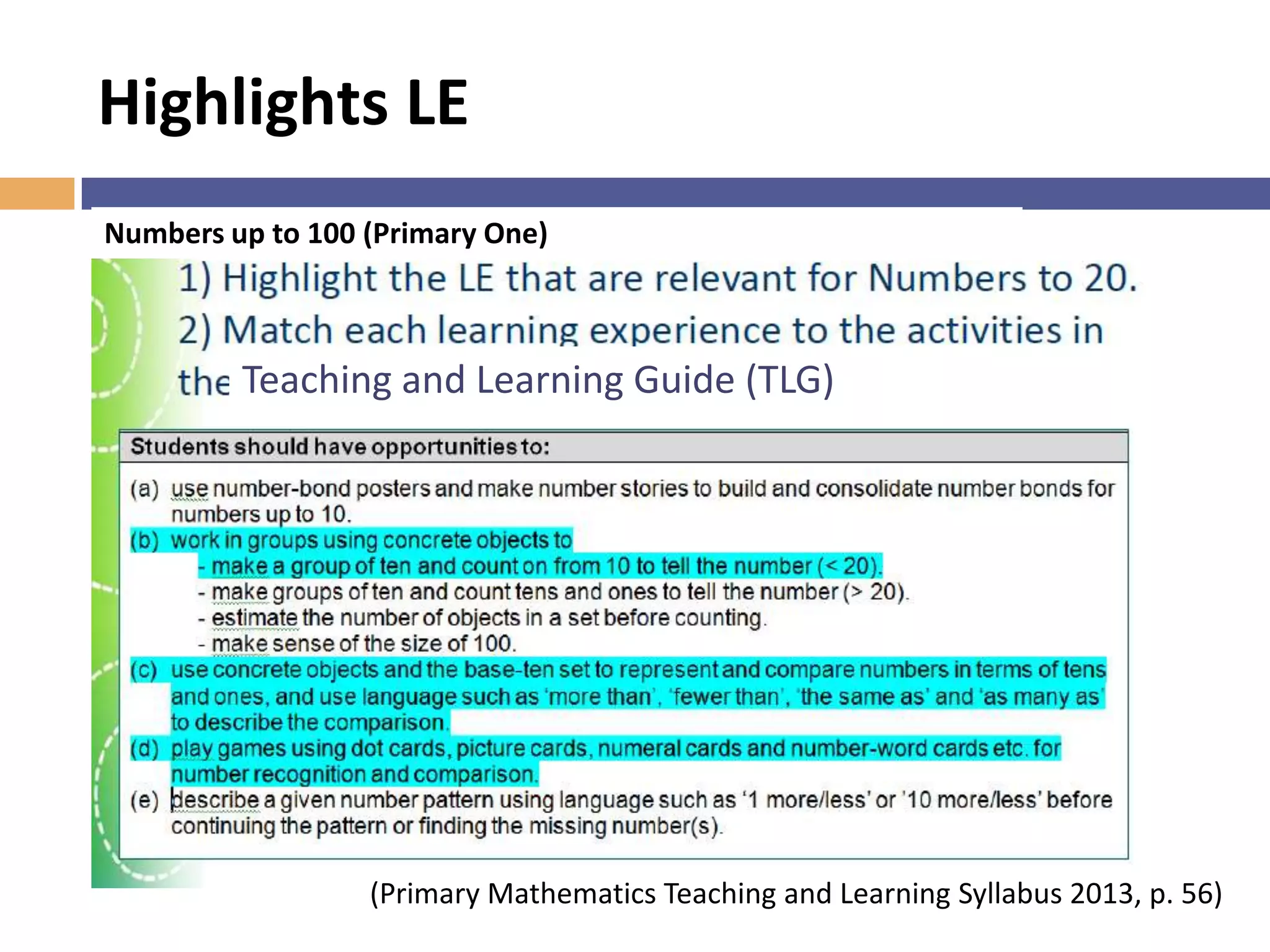 Features: Guidance section
 