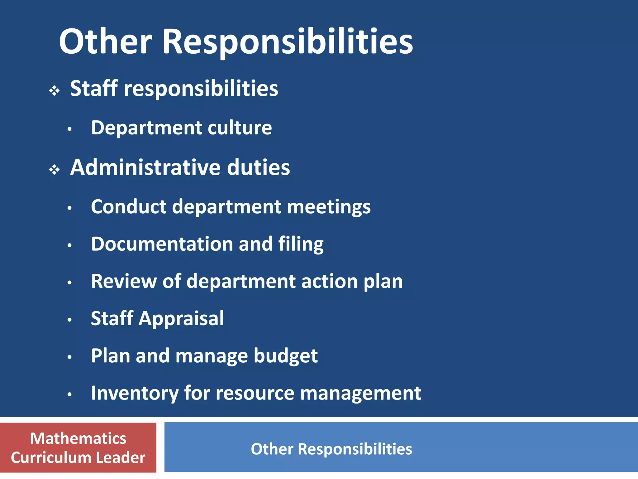 Resources given to schools
No. Item Year of Distribution
1 Primary Mathematics Syllabus(Year of Implementation: From 2007) 2006
2 A Guide to the Teaching and Learning of Primary Mathematics 2007 – Primary 1 to 4
- File
- CD ( Guide, Primary Maths Syllabus 2007 & SAIL package (P3 to P5) 2007)
2007
3 PSLE Mathematics Information Booklet
(To be implemented from the Year of Examination 2009)
2007
4 PSLE Foundation Mathematics Information Booklet
(To be implemented from the Year of Examination 2009)
2007
5 Information Kit on the Use of Calculators in Primary Mathematics (CD)
- powerpoint presentation on Use of Calculators in Primary Mathematics
- Poster on Use of Calculators in Primary Mathematics
- FAQs
2007
6 A Guide to the Teaching and Learning of Primary Mathematics 2007 – Primary 5 to 6
- File
- CD
2008
7 Guidelines for Setting Basic Items in Primary 4 End-Of-Year Examination for
Mathematics
2008
8 The Singapore Model Method for Learning Mathematics 2009
9 Pathways to Reasoning and Communication in the Primary School Mathematics
Classroom
2009
10 Pedagogy For Engaged Mathematics Learning 2010
11 Diagnostic Package ( Whole Numbers and Fractions) 2010
 