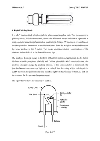 Led Pdf Notes Electric Lamps | PDF