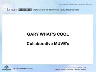 Personalised Audiences, Immersive Services - Gary Hayes