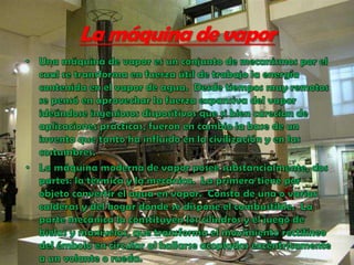 La máquina de vapor
 