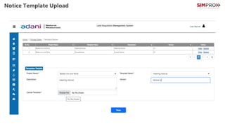 Notice Template Upload
 