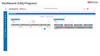 Dashboard (LAQ Progress)
 