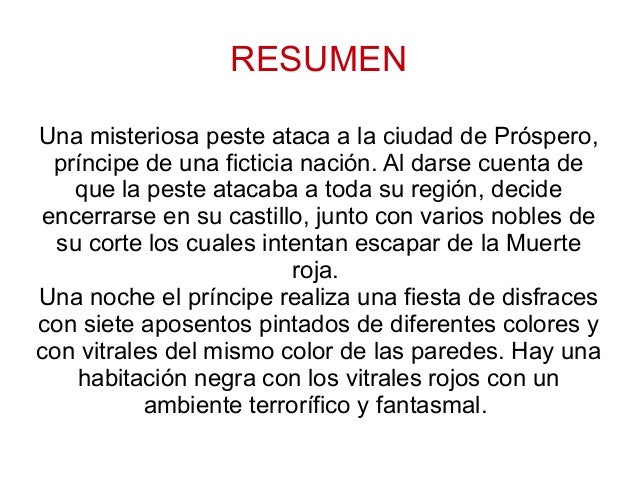 La máscara de la muerte roja
