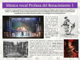La Música Religiosa del Renacimiento 2Reacción católicaMúsica de la Reforma ProtestanteCaracterísticas de la Música de la ContrarreformaAunque se admite la polifonía, debe cuidarse el entendimiento claro de la letra.