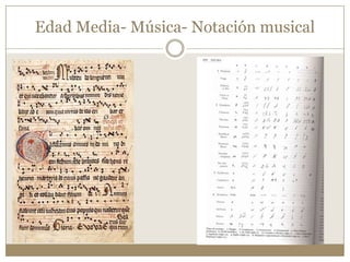 Edad Media- Música- Notación musical

 