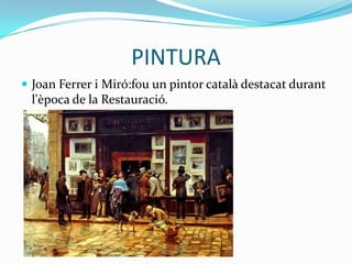 LA MÚSICAFrancisco d'AssísTárregaEixea: (Villarreal, Castelló, 21 de novembre de 1852 - Barcelona, 15 de desembre de 1909) va ser un compositor i guitarrista espanyol. Un accident va marcar la seuainfànciaquan, va caure a una séquia en un descuit de la xica que licuidava, i va quedar la seua vista danyada Son pare, amb el temor que quedara cec, es va traslladar a Castelló perquèassistira a classes de música i pogueraguanyar-se la vida com a músic.