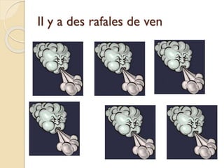 Il y a des rafales de ven